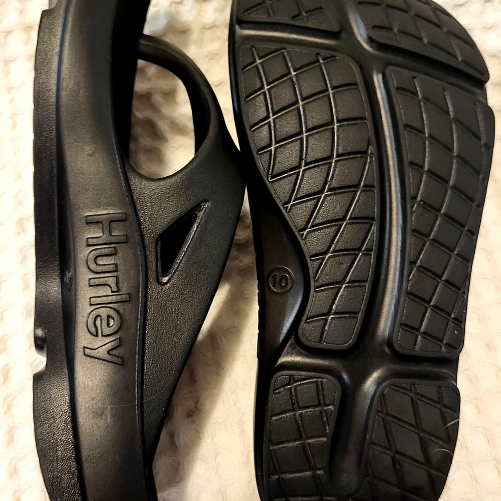 Hurley Mens Size 10 Black Sandals